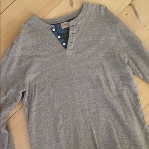 Faherty long sleeve Henley shirt